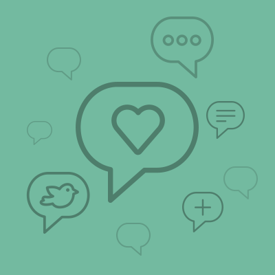 Illustration showing speech bubbles
