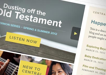 Cropped view of a website